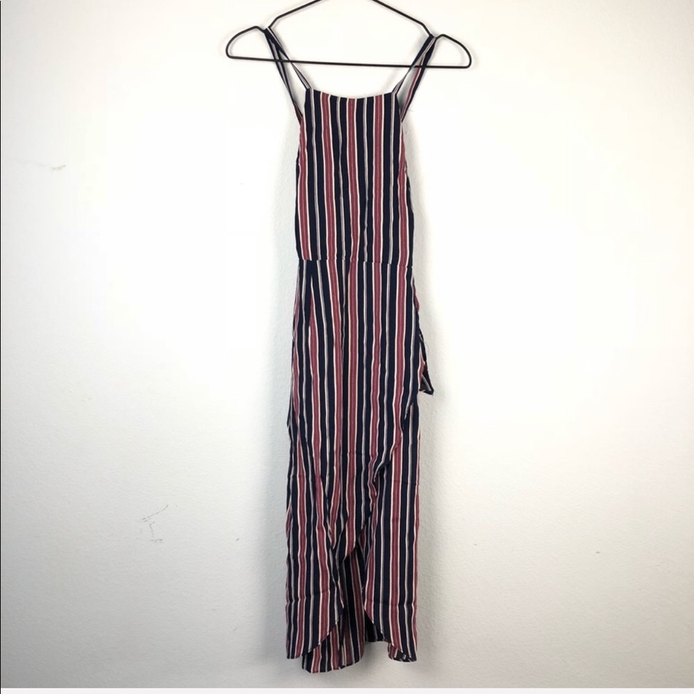 Privacy Please • Nassau Striped Midi Wrap Dress - Picture 2 of 8